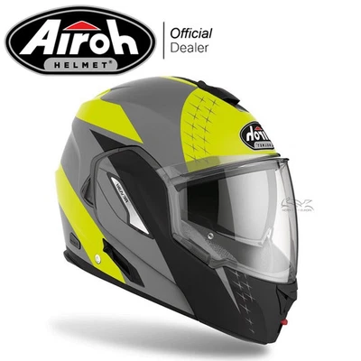 Airoh Modular Klapphelm Motorrad Rev 19 Leaden Gelb Matt Größe XXL 63 Cm - Bild 1 von 4