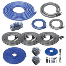 RCK0D True 1/0 Gauge Car Audio Dual Amplifiers CCA Wiring Installation Kits with