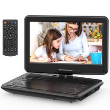SQQBZZ 12.5  Portable DVD Player with 10.5  Large HD Screen, 4-6 Hours Rechargea