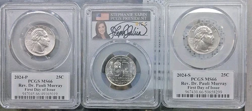 Photo of a 2024-P American Women Quarters Pauli Murray from an eBay listing that sold on Jul 17, 2026