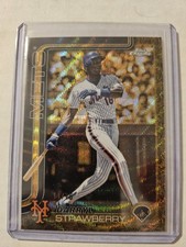 2025 Topps Gilded Collection - Darryl Strawberry #35 Gold Wave Refractor /75
