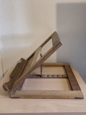 Vintage Folding Cook Book Wooden Stand Recipe Reading Rest Adjustable Holder