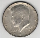 1967 P KENNEDY HALF DOLLAR SILVER .400 UNITED STATES OF AMERICA FIFTY CENTS .50¢