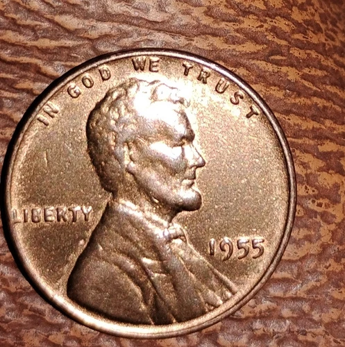 1955 Lincoln Wheat Penny No Mint Mark - Error Coin ..L in rim mark. RARE‼️ - Picture 1 of 2
