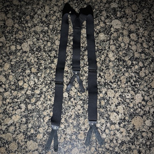 Pro Guard Ice Hockey Pants Suspenders Black Adjustable Elastic
