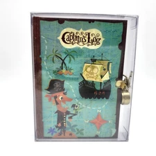 Captain's Log Pirate Theme Diary Lock And Key Kids Journal NOS Sealed