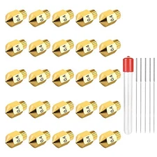 25 Pcs 0.4MM Ender 3 Nozzle MK8 3D Printer Extruder Brss Nozzle for Creality End