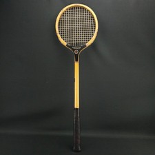 Bancroft Finalist Squash Wood Racquet 27" x 8" Vintage 1960s Intact Strings