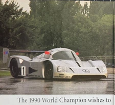 Mercedes Benz Auto Racing Champion Car Silver Superb Job Vintage Print Ad 1991