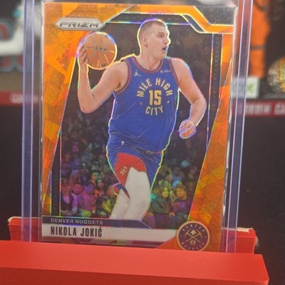 Panini 2024-25 Prizm Nikola Jokić Nuggets Orange Prizm Parallel Card #129