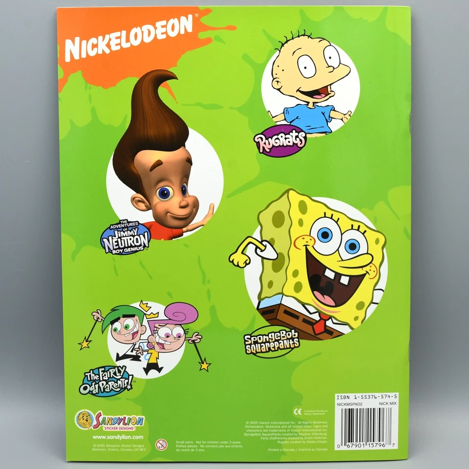 Mega Álbum Stickerland De Colección 2005 Nickelodeon Bob Esponja Rugrats Jimmy Neutron Foto 2 de 4