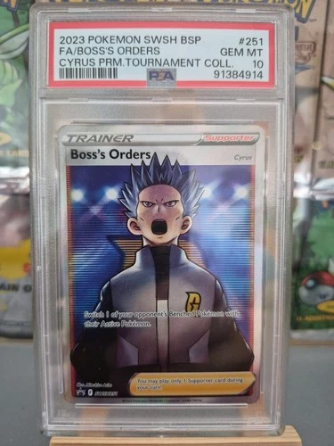 Boss's Orders (Cyrus) - PSA 10 - Black Star Promo SWSH251 - Pokemon