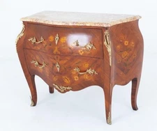 French Empire Commode Bombe Chest Drawers