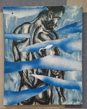 peinture sur toile nu masculin