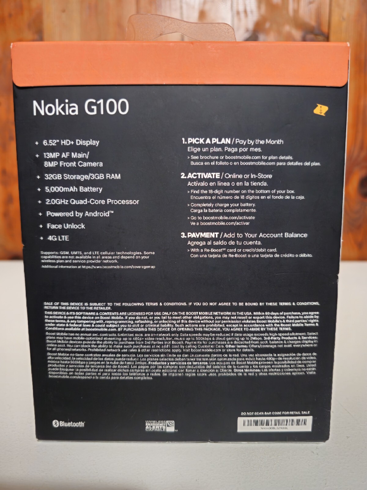 Boost Mobile Nokia G100 6.5" HD+, 4G LTE, 32GB, Nordic Blue, Prepaid