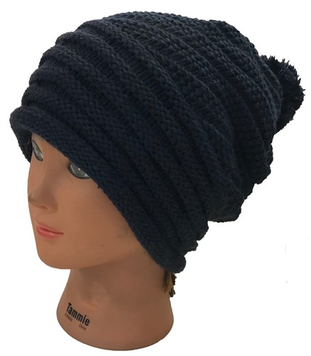 Ladies Women Braid Knit Beanie Warm Winter Pom Pom Hat Ski Cap - Picture 6 of 7