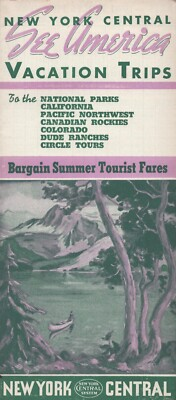 #ad New York Central System See America Vacation Trips Brochure $6.50