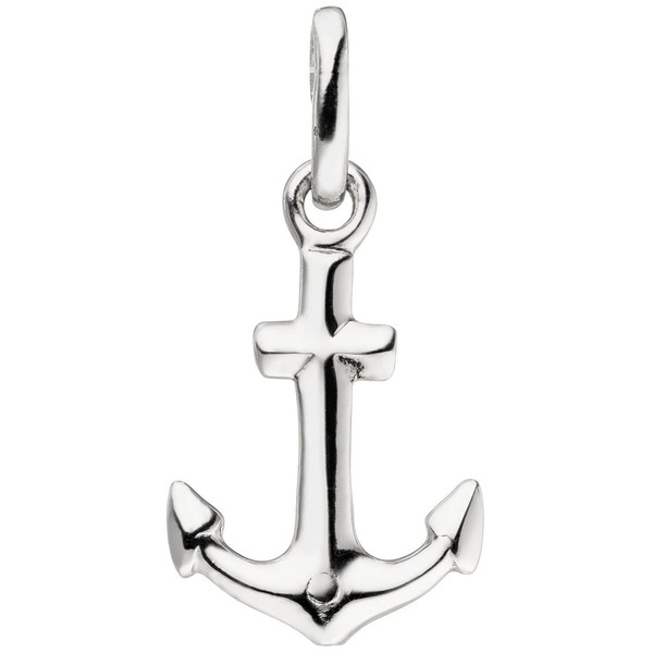 AnhäNger Halsschmuck, Anker Schiffsanker Aus 925 Sterlingsilber, Rhodiniert-image