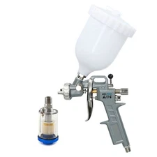 HVLP Gravity Feed Spray Gun 1.5 Nozzle 1/4" BSP In Line Moisture Trap