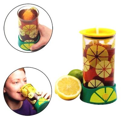 1 TORNADO GLASS ICE TEA MIXED POWERED DRINK BAR ALCOHOL SELF STIRRING MIXER NEW