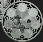 1 oz silver proof Cosmic Chakra seven chakras yin yang .999 Pure COA BOX yoga!