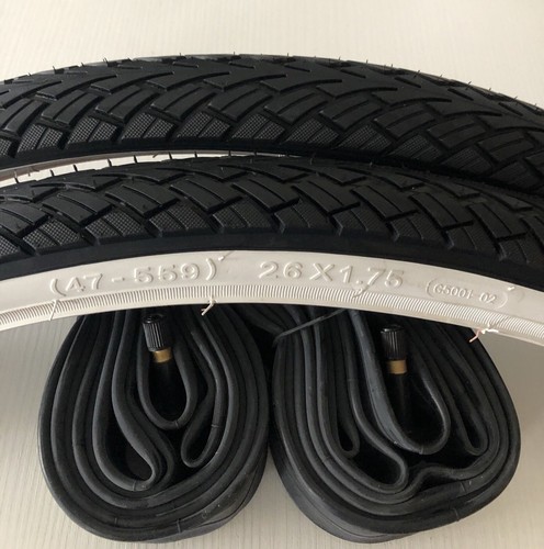 2 COPERTONI Mtb 26 x 1.75 Slick Bianconeri + 2 CAMERE 26 Nuovi Arrivi | eBay