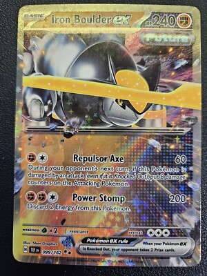 iron boulder pokemon card Leaves – Iron Crown – Iron – Legendary Future Lot – 019/167 Surging Spark Twilight Masquerade : Toys & Games [F][C] Repulsor Axe (60) During your opponents next turn Iron Boulder ex 2024 Scarlet