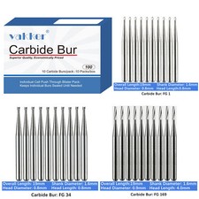 Vakker Dental Tungsten Carbide Burs for High Speed Handpiece FG 19mm
