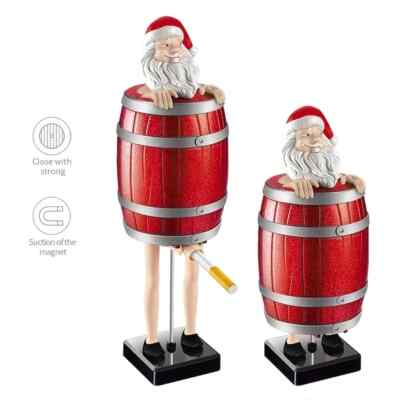 cigarette christmas ornament Santa Claus in Barrel Cigarette Dispenser Christmas Novelty naughty bad bar  box