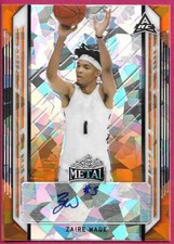 2022 Leaf Metal Basketball ZAIRE WADE Orange ARC Rookie Autograph 1/4