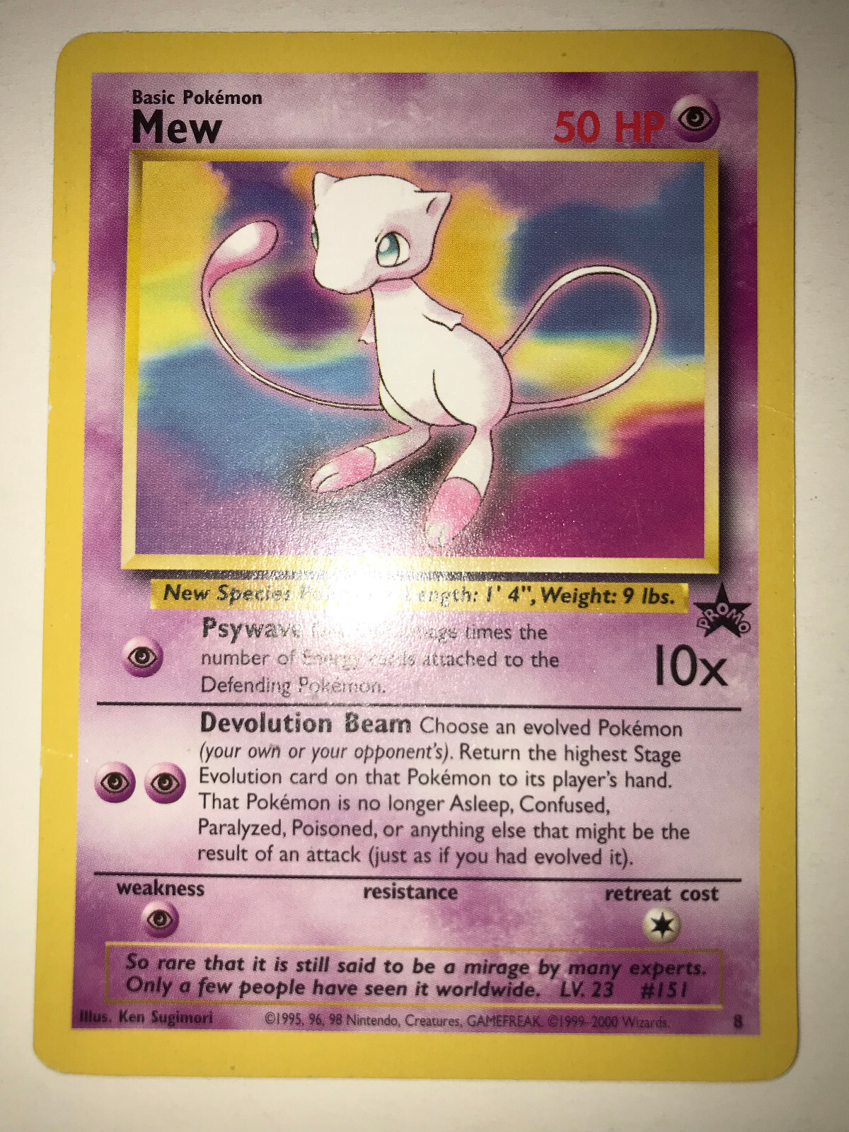 Mew 8 Promo Wizards Black Star Promos Pokemon - Rare - Non-Holo MP