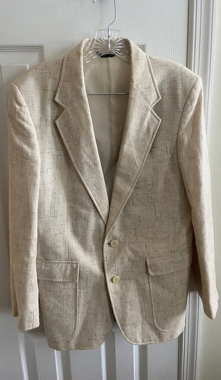 Jordache Blazer Vintage Men’s Size 38R 2button Cream Linen Jacket eBay