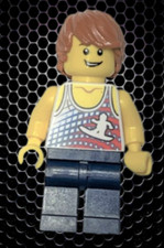 Lego® Minifigur twn314, Town Recreation Surfer Strand Surfer Sunshine Sonne Meer