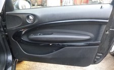 MINI PACEMAN R61 12-17 DOOR PANEL/CARD - DRIVER FRONT BLACK LEATHER PIANO BLACK