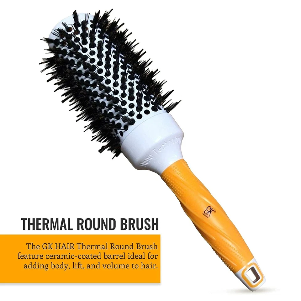 GK HAIR Professional Large Thermal Extra Round Brush 43mm Frizz Control Blow Dry - Image 3 of 4