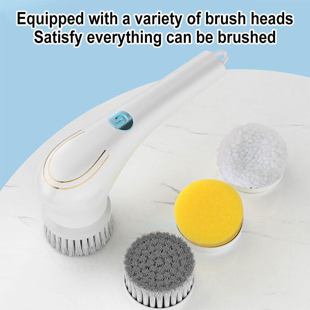 Electric Spin Scrubber Scrub Brush 380 RPM Power with 2 Speeds for Bathroom Shower Cleaner with 7 Versatile Brush Head H2SA01-1OT128 - The Home Depot
