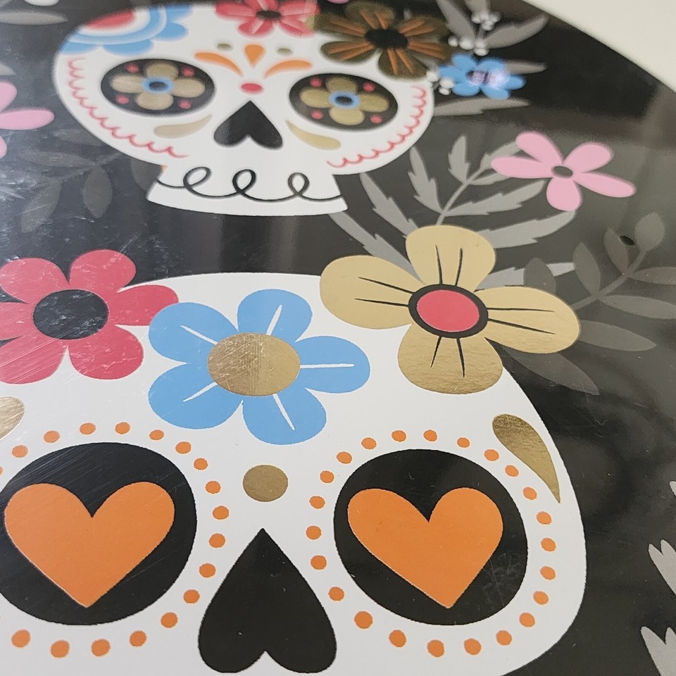 Envogue Set of 4 Skulls Day of‎ the Dead Cork Round Fall Halloween