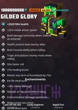 Minecraft Dungeons -Gilded Glory Unique Gilded (Xbox)(PS4)(Switch)(PC)
