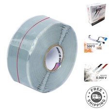 Flame Resistant Silicone Electrical Tape - 30 ft, 8,000V Insulation