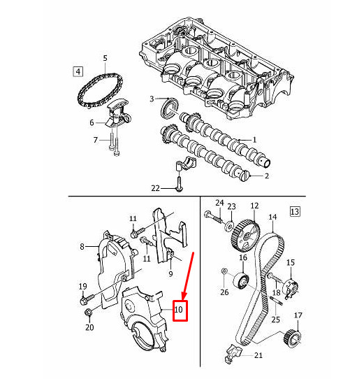 VOLVO V70 III BW MK3 Front Lower Engine Timing Belt Cover 31259244 