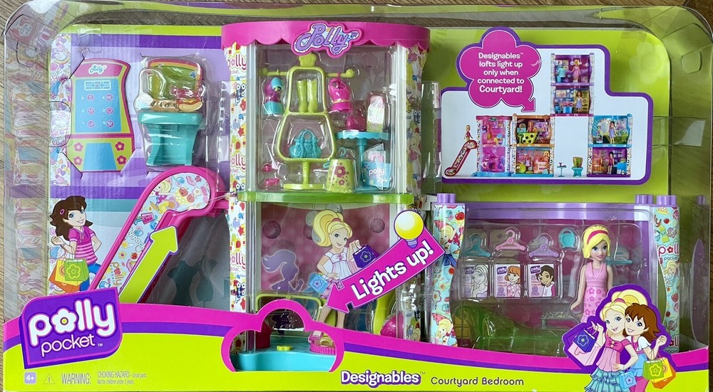 Polly Pocket Designables Courtyard Bedroom 2008 New NRFB