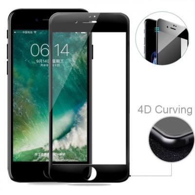 iPhone 6 6s 7 8 - 4D EDGE TO EDGE TEMPERED GLASS SCREEN PROTECTOR 9H TOUGH BLACK