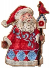 Mill Hill 2024 Jim Shore Beaded Cross Stitch Kit  Santa  Cardinal Birdhouse