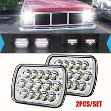 Pair 7x6 Chrome Led Headlights Hilo Beam Fit Gmc C1500 C2500 C3500 1979-1986 Pair 7x6 Chrome Led Headlights Hilo Beam Fit Gmc C1500 C2500 C3500 1979-1986