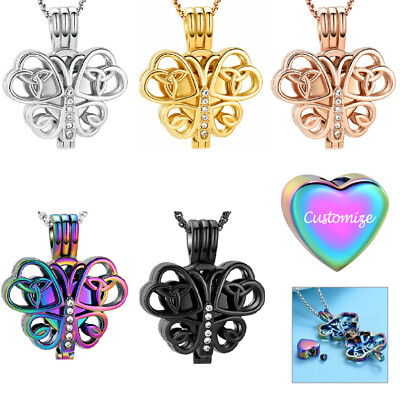 Butterfly Heart Urn Pendant Memory Necklace Urns Cremation Ashe Memorial Jewelry