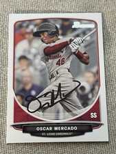 Oscar Mercado Signed 2013 Bowman Draft Rc Auto St Louis Cardinals GUARDIANS