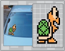 GREEN KOOPA TROOPA Sprite Vinyl Decal #2 Car Window Super Mario Bros. Sticker