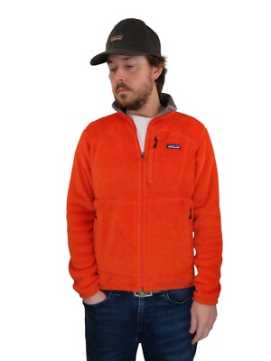 Patagonia R2 Polartec High Loft Fleece Jacket Mens Small Orange Regulator R1 R3