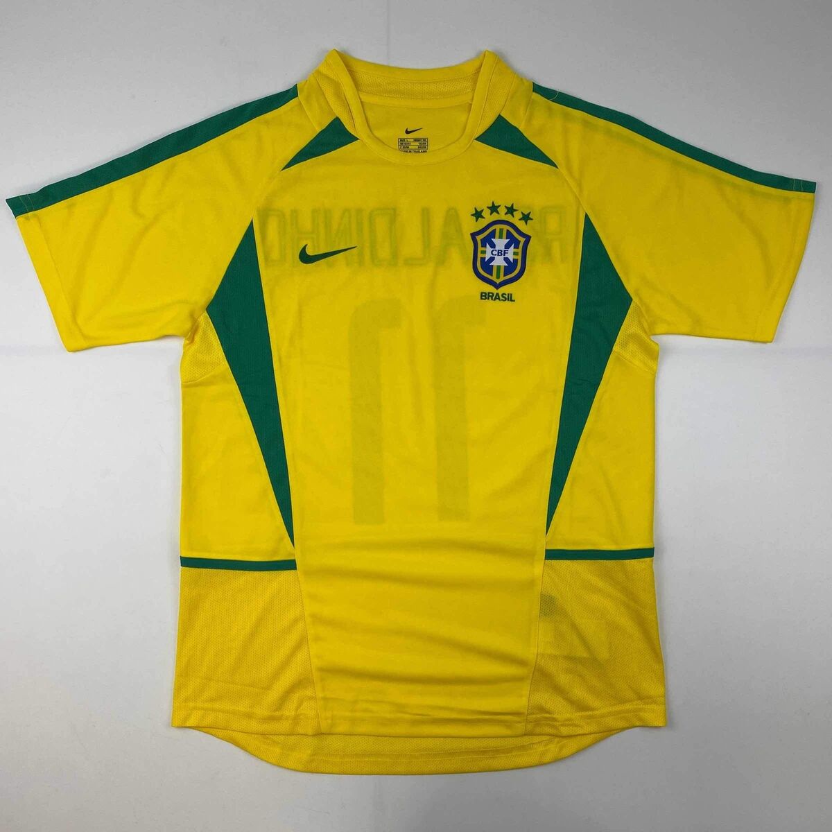 Autographed/Signed Ronaldinho Brazil Yellow Soccer Futbol Autographed/Signed Ronaldinho Brazil Yellow Soccer Futbol