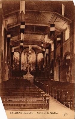 CPA AK LAURENS Intérieur de l'Église (686986)